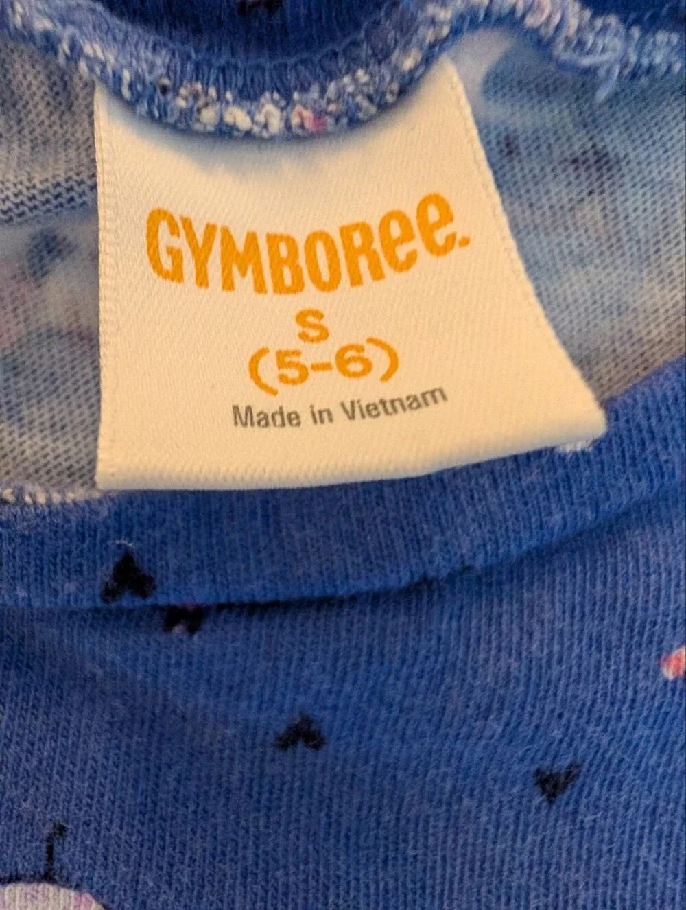 Gymboree Girls' Blue Dress With An all-over Bird Print Cotton Size S (5 - 6)